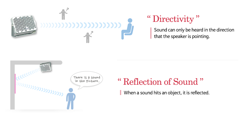 Features of Super Directional Loudspeaker